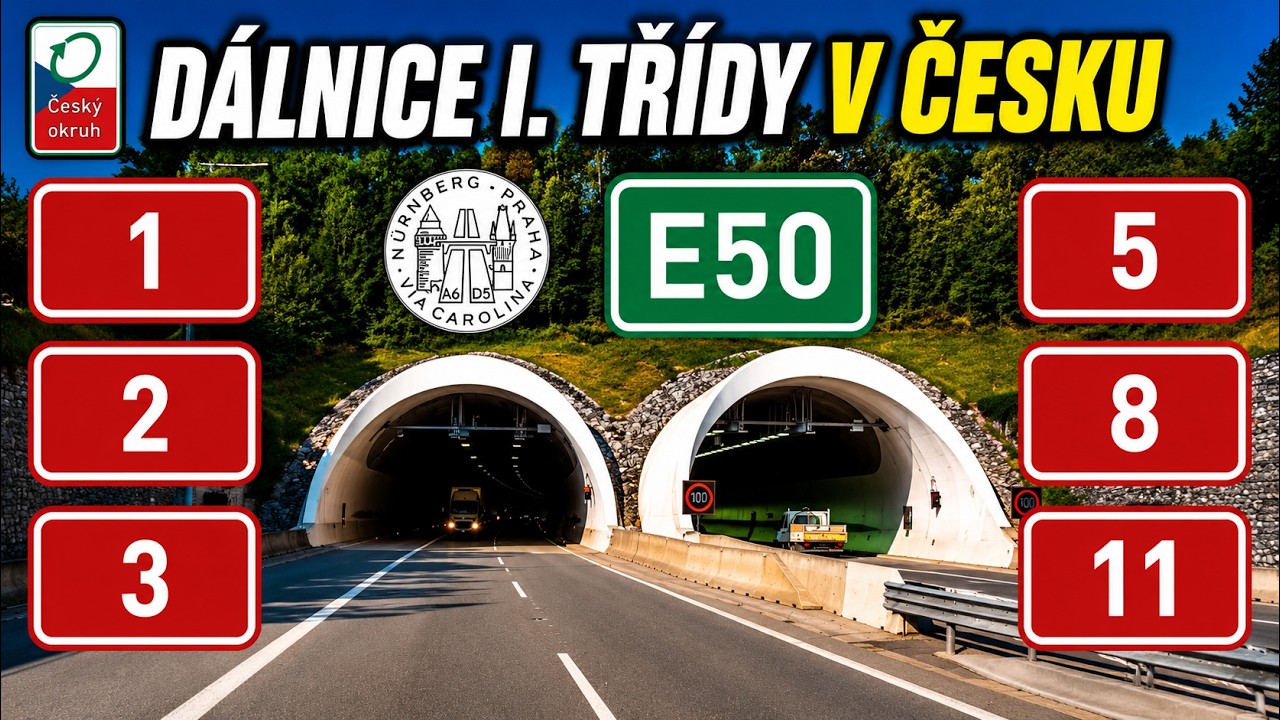 Česká dálniční síť - dálnice I. třídy