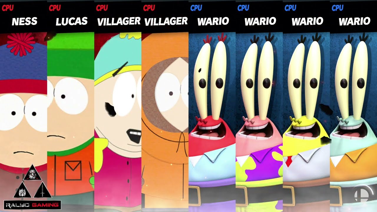 Smash Mods Ultimate:  South Park Boys vs Mr. Krab People