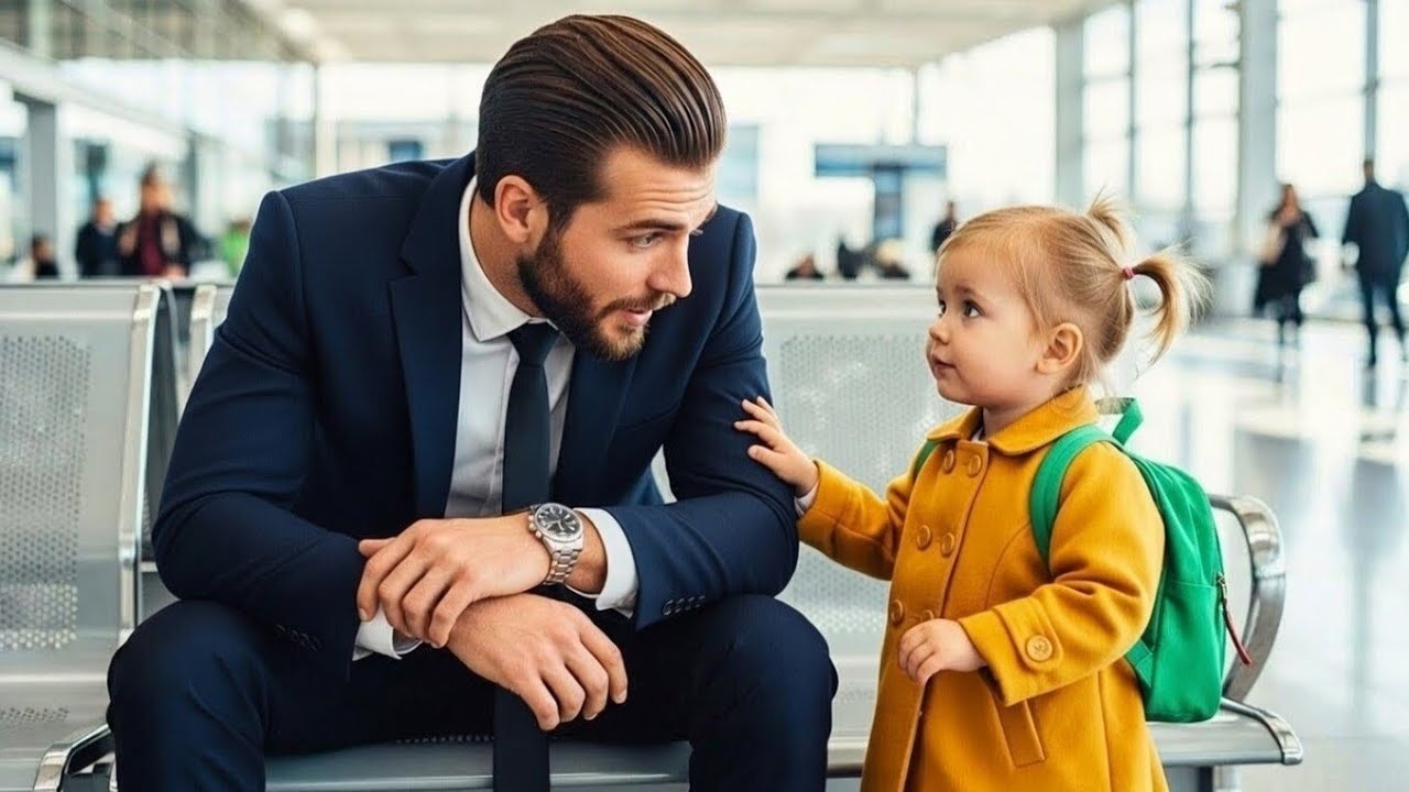 „Einsame Millionärin trifft verlorenes Mädchen am Flughafen – eine Begegnung, die alles verändert“