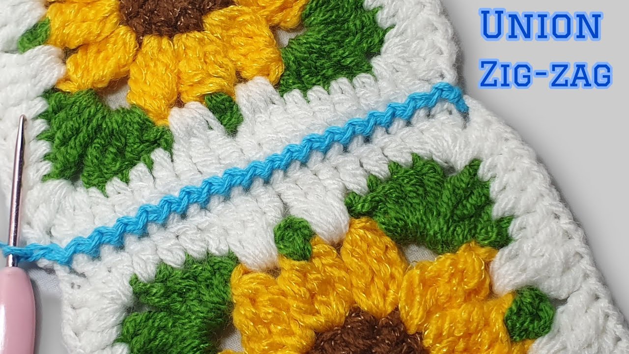 Como unir cuadrados en Punto Deslizado en ZigZag/ CROCHET 