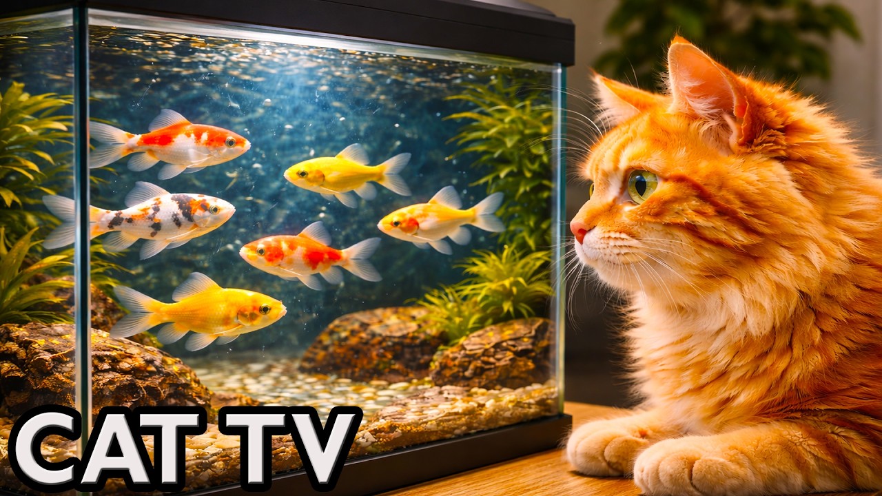 🔴 LIVE Cat TV for Cats to Watch 🐠 Relaxing Fish Aquarium (4K, No Music)