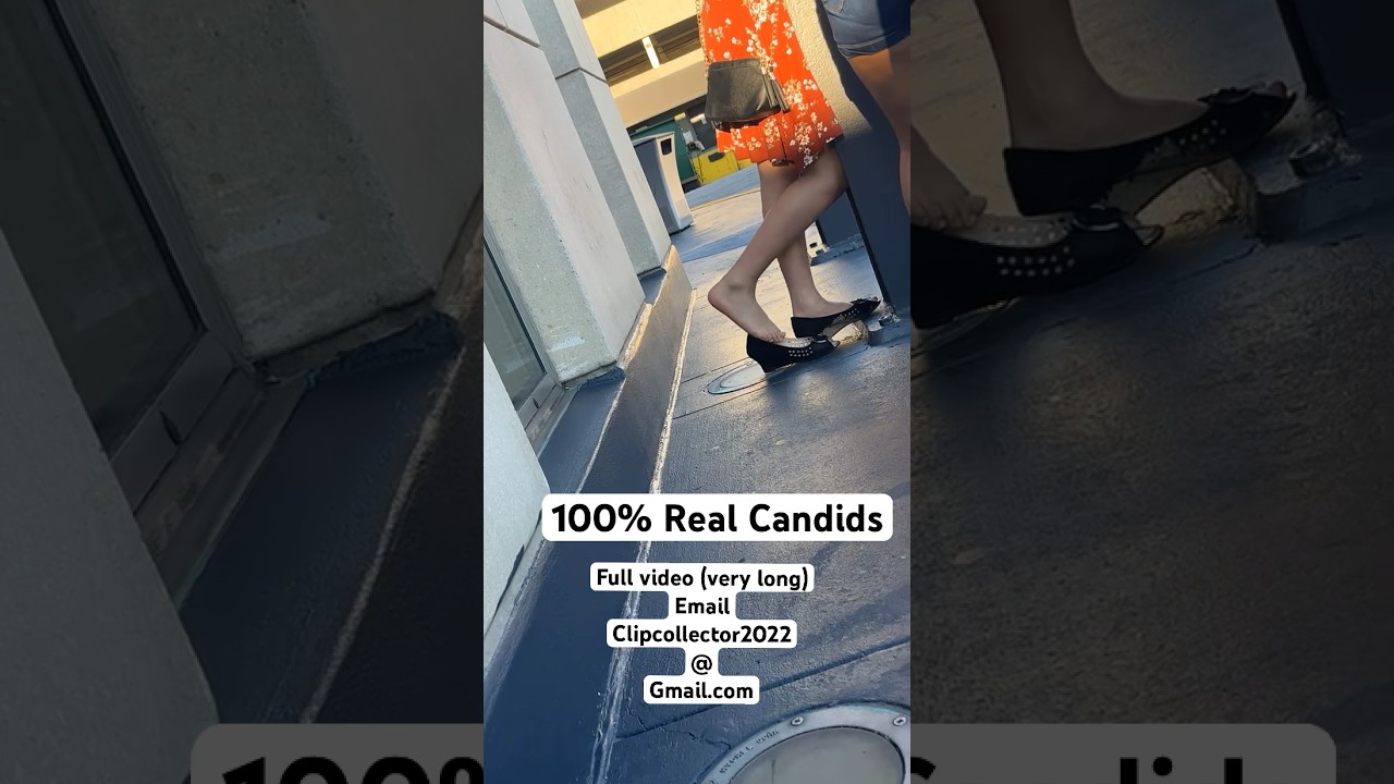 Candid Latina dipping in heels