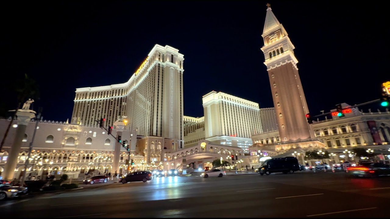 The South Las Vegas Strip at Night, Las Vegas, Nevada