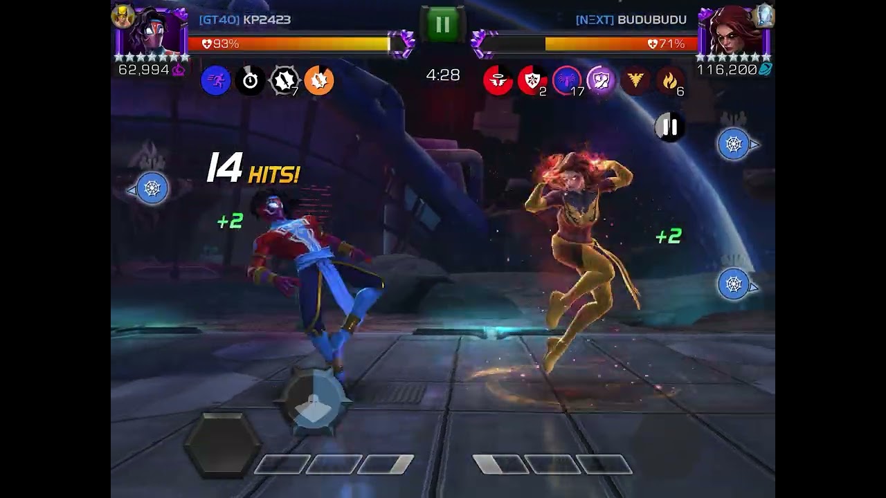 Spider-Man India Pavitr Prabhakar vs Dark Phoenix Node 25 Thorns/Be Like Water AW S62 Mcoc