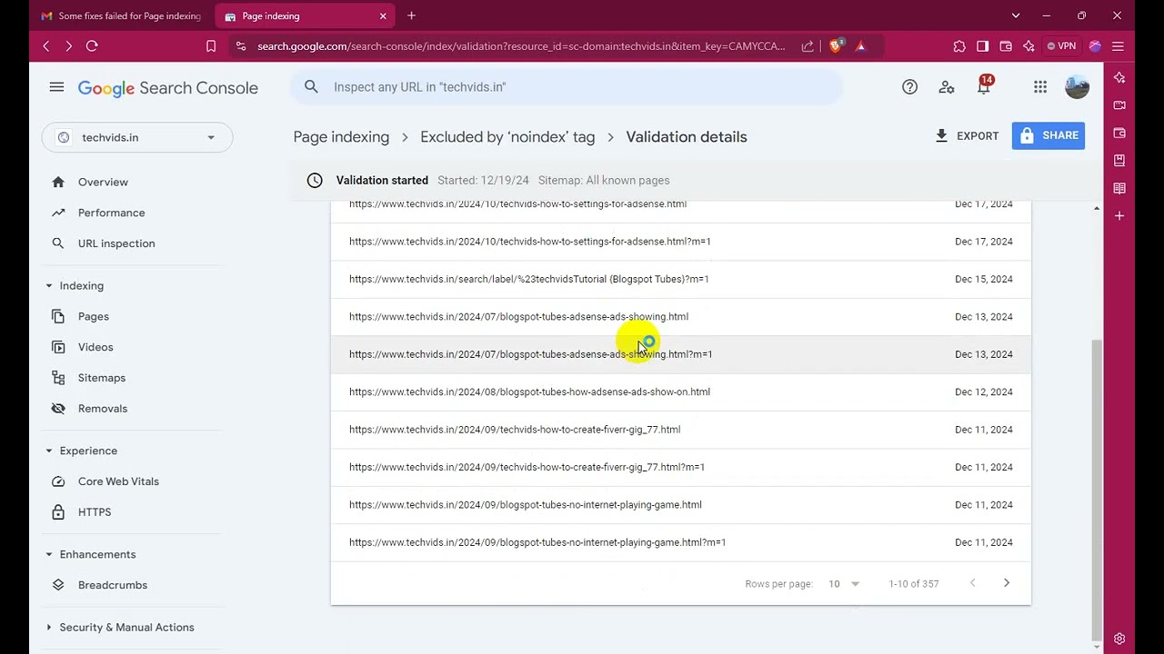 Blogspot Tubes : Some fixes failed for Page indexing issues on Blogger Site