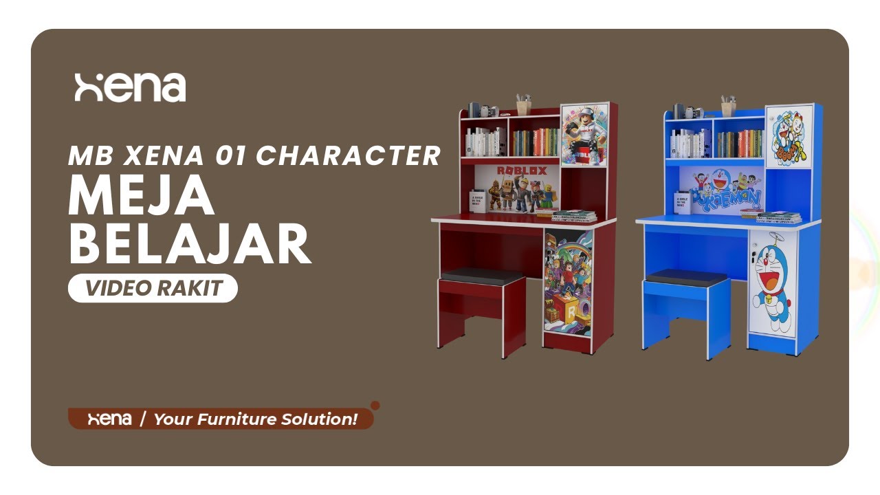 Tutorial Rakit Meja Belajar MB Xena 01 Char - XENA FURNITURE - Meja Belajar Anak