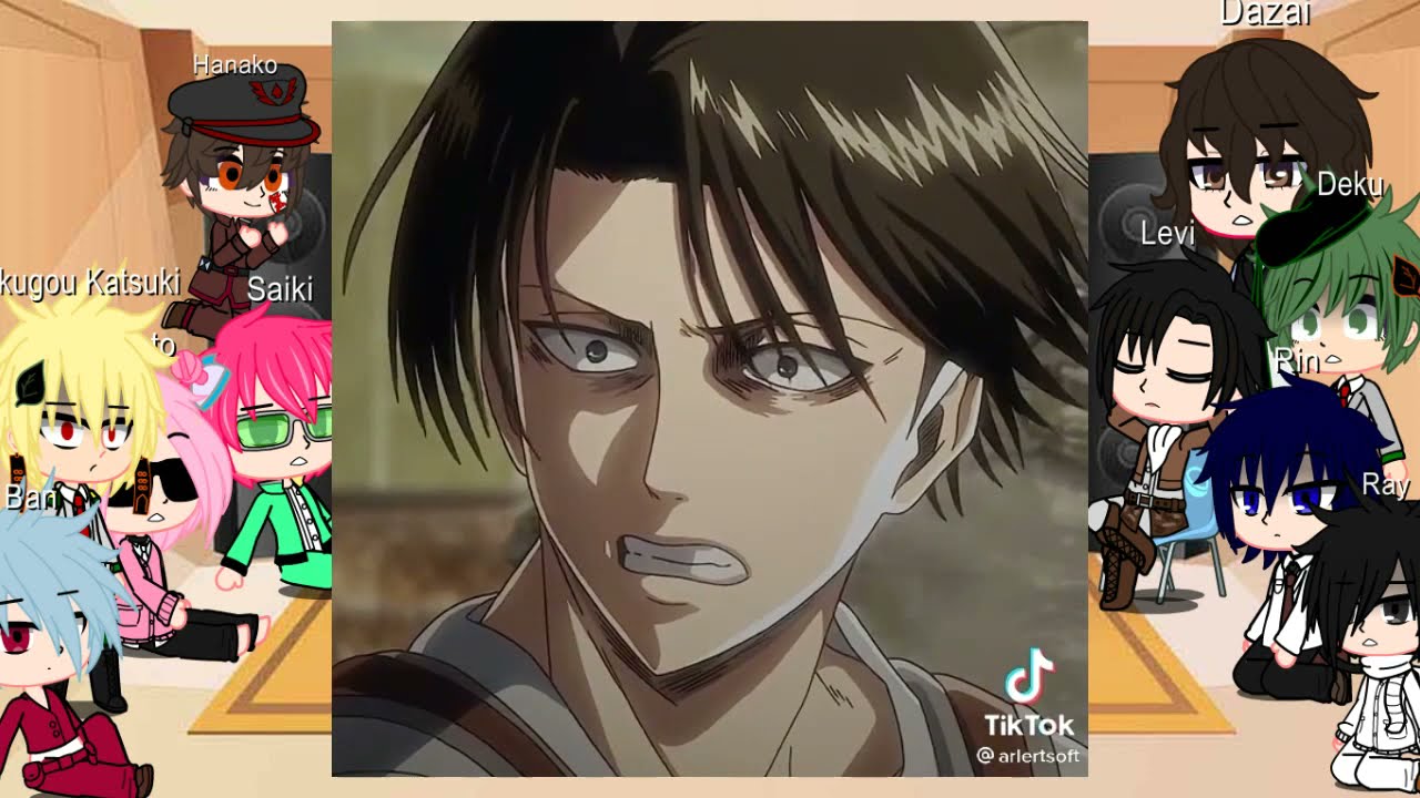 anime character react to each other//3/9// levi