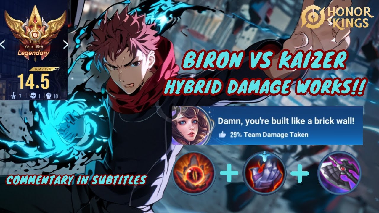 Biron VS Kaizer | Pick Biron to Dominate Kaizer in Clash Lane | Honor of Kings Biron Build & Guide