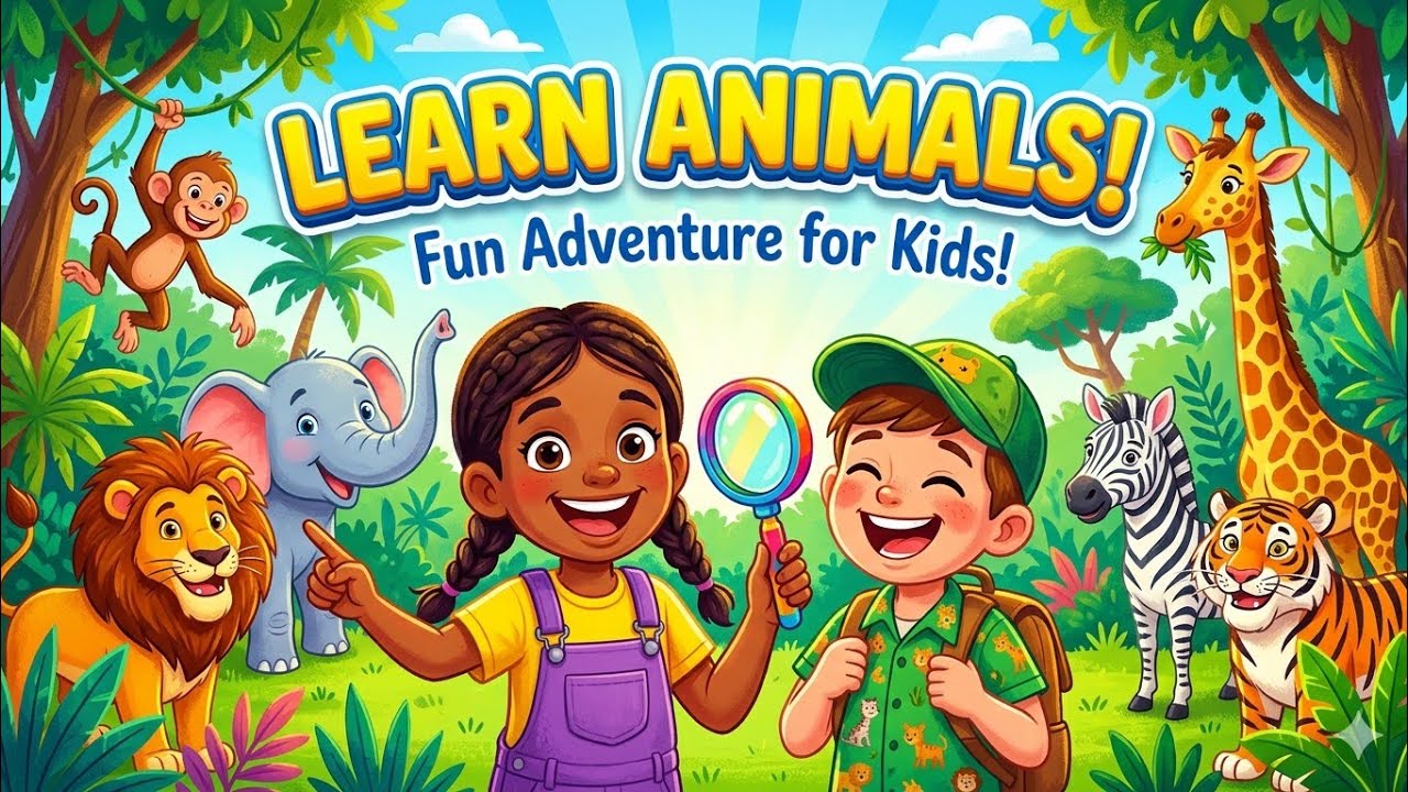 Learning Animals in English, Animals, Animals Learning, Learn Animals.