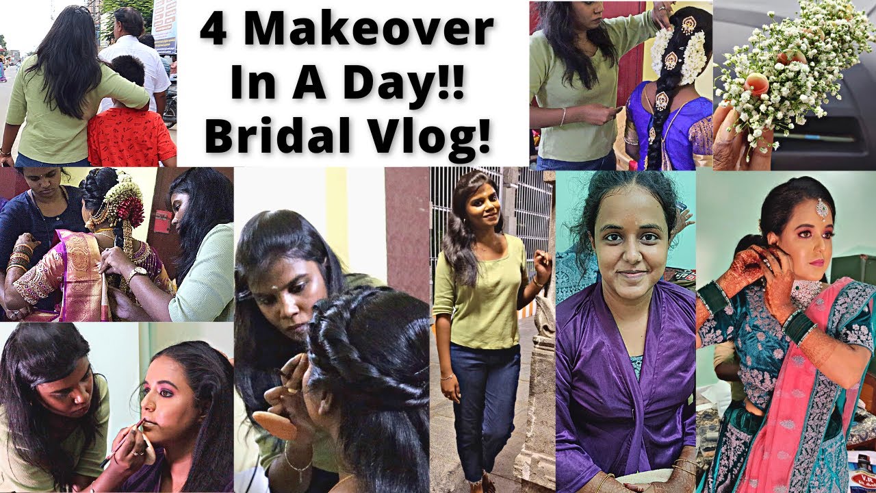 4 Makeover In A Day!! 😱 Payment Bride Tharala😢 Bridal Marathon 🥳Chennai🚘Chidambaram Bridal Day Vlog🤩
