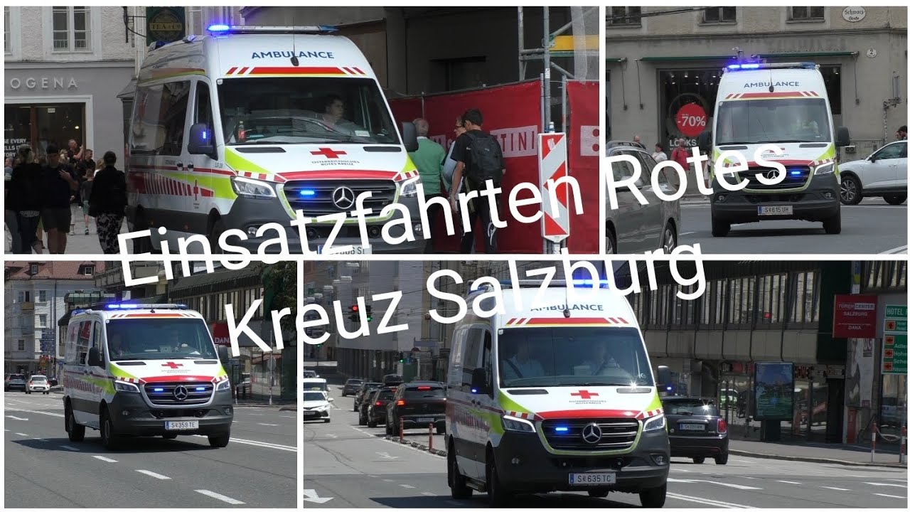 Einsatzfahrten Rotes Kreuz Salzburg (Zusammenschnitt)