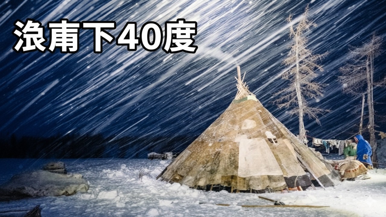 命懸けの氷点下40度。猛吹雪の雪山でホットテントが崩壊寸前…絶望の極寒サバイバル【冬キャンプ】