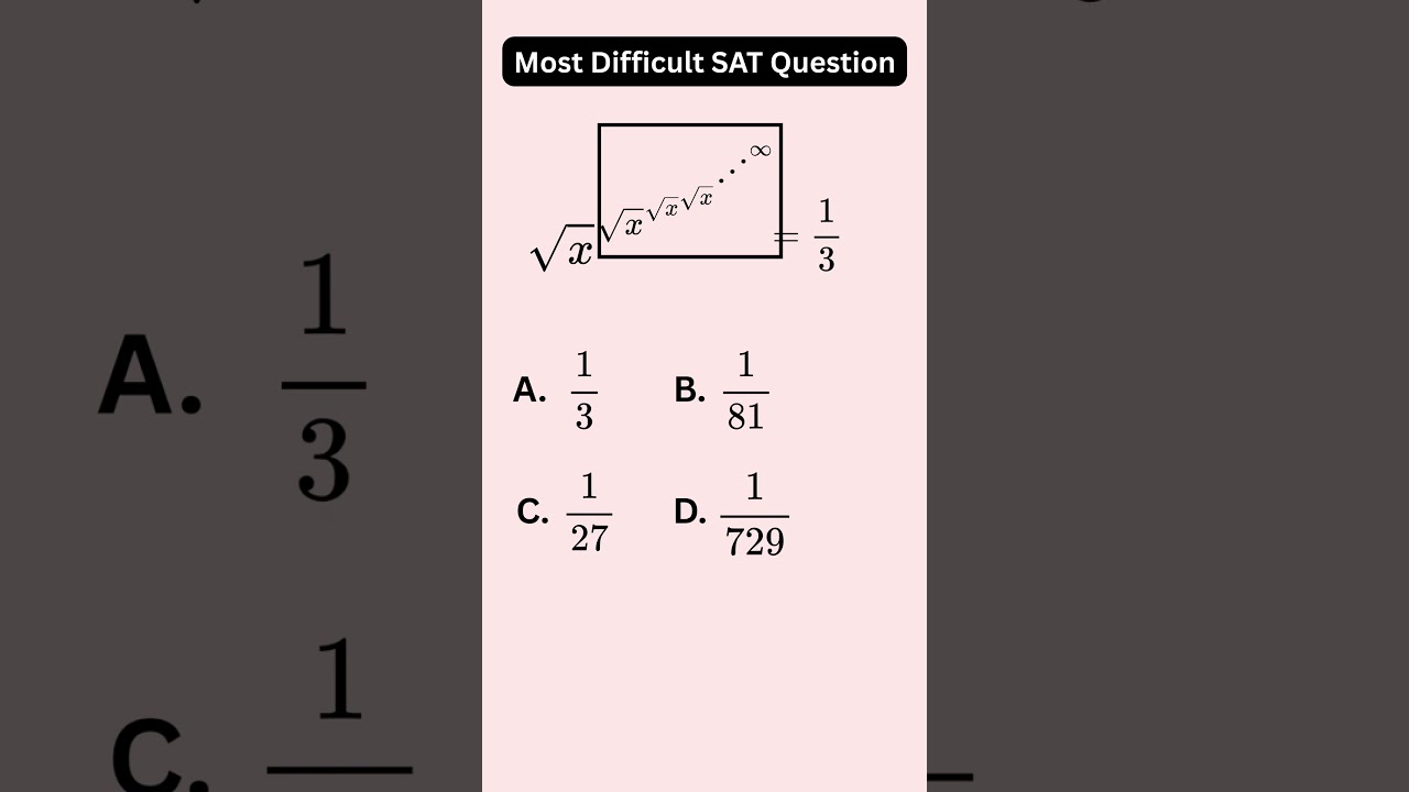 Most Confusing SAT Question #math #education