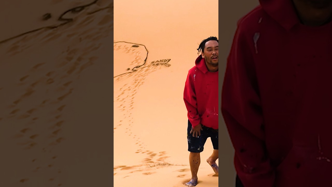 David Choe in the Sahara Desert Painting Munko #art #davidchoe #choeshow #munko #saharadesert