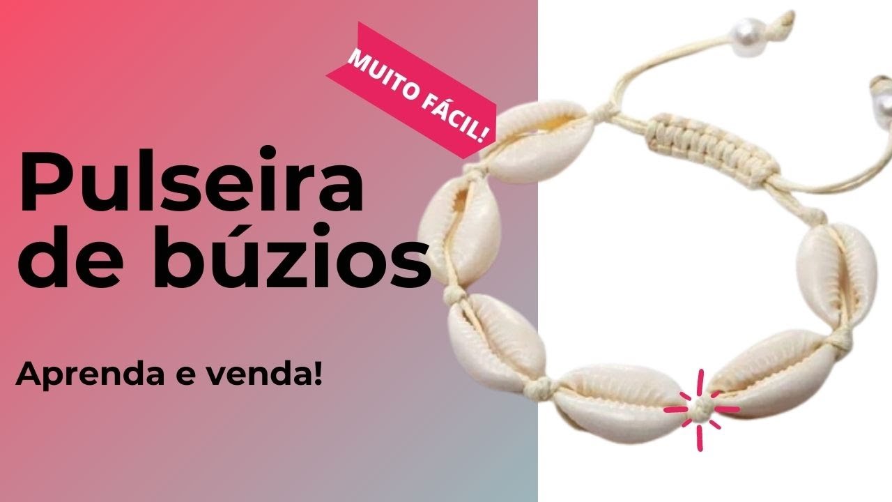[PASSO A PASSO] DIY Como Fazer Pulseira de Búzios - curso de bijuteria I Tutorial #1