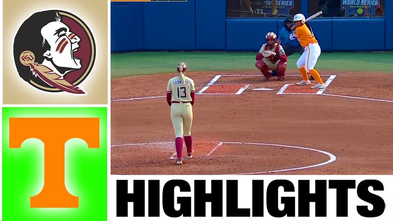 #3 Florida State vs Tennessee Highlights | College Softball World Series | 2023 College Softball