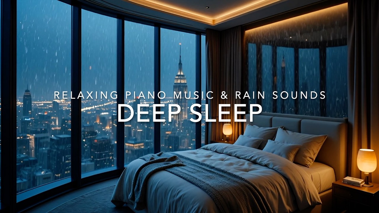 Deep Sleep with Rain Sounds and Piano for Stress Relief, Anxiety and Insomnia