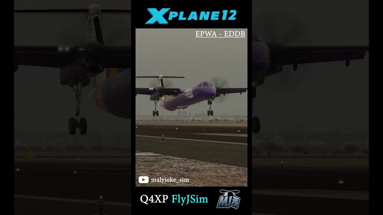 🔵 X-PLANE 12.3.1 | EDDB / 🤩 Berlin first landing Dash 8 🤩 | Q4XP FlyJSim 