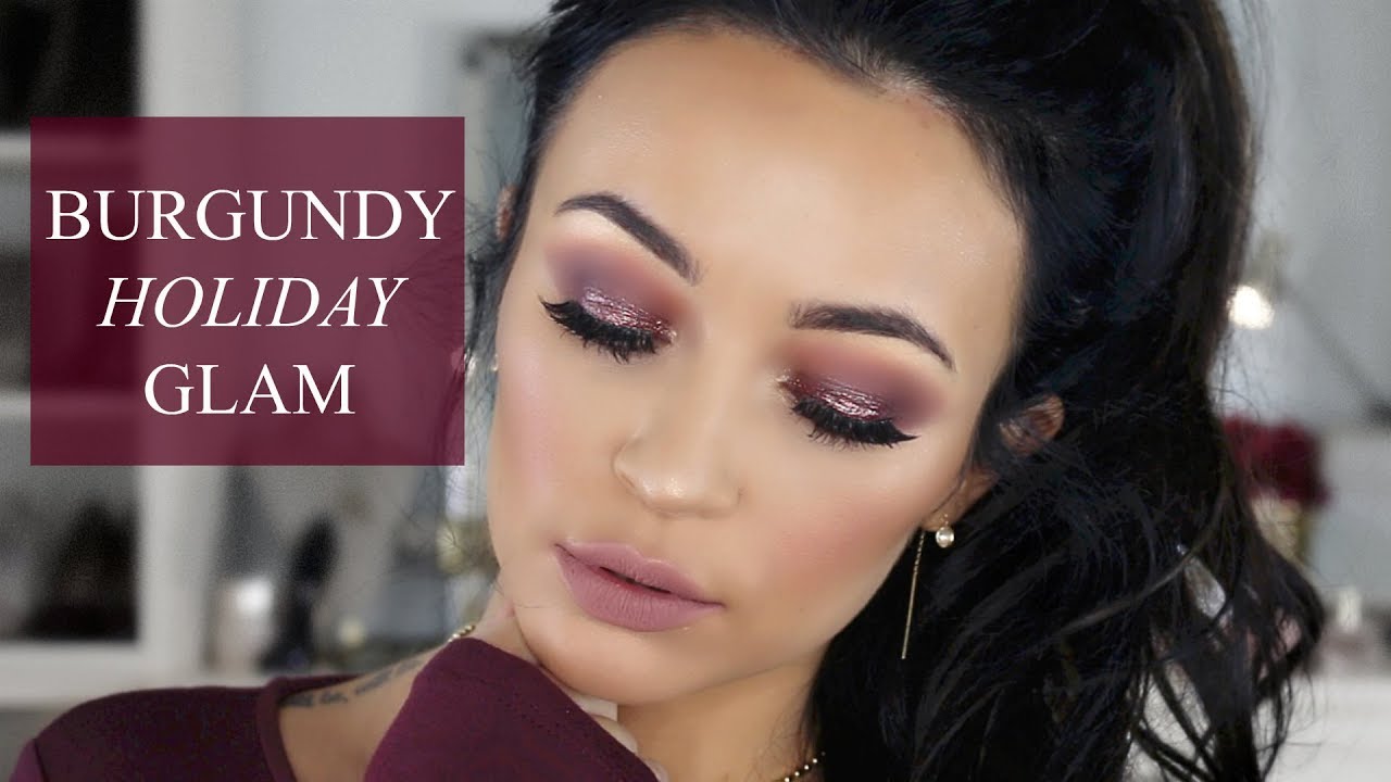 Burgundy Glam: Holiday Makeup Look 2017  | Stephanie Ledda