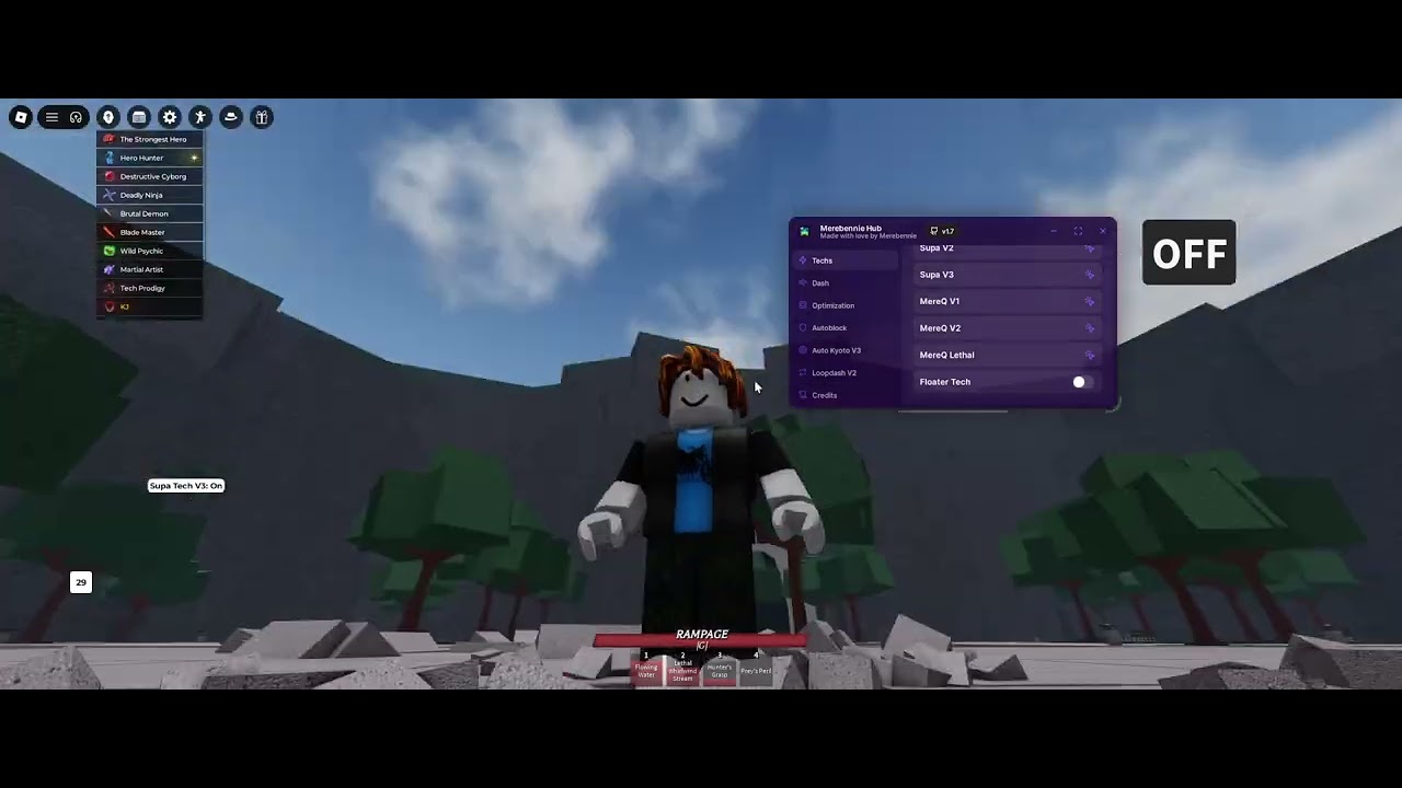BEST TSB TECH SCRIPT ( Merebennie Hub V1.6 ) OP AUTO BLOCK SUPA TECH V3 🔥🔥😉