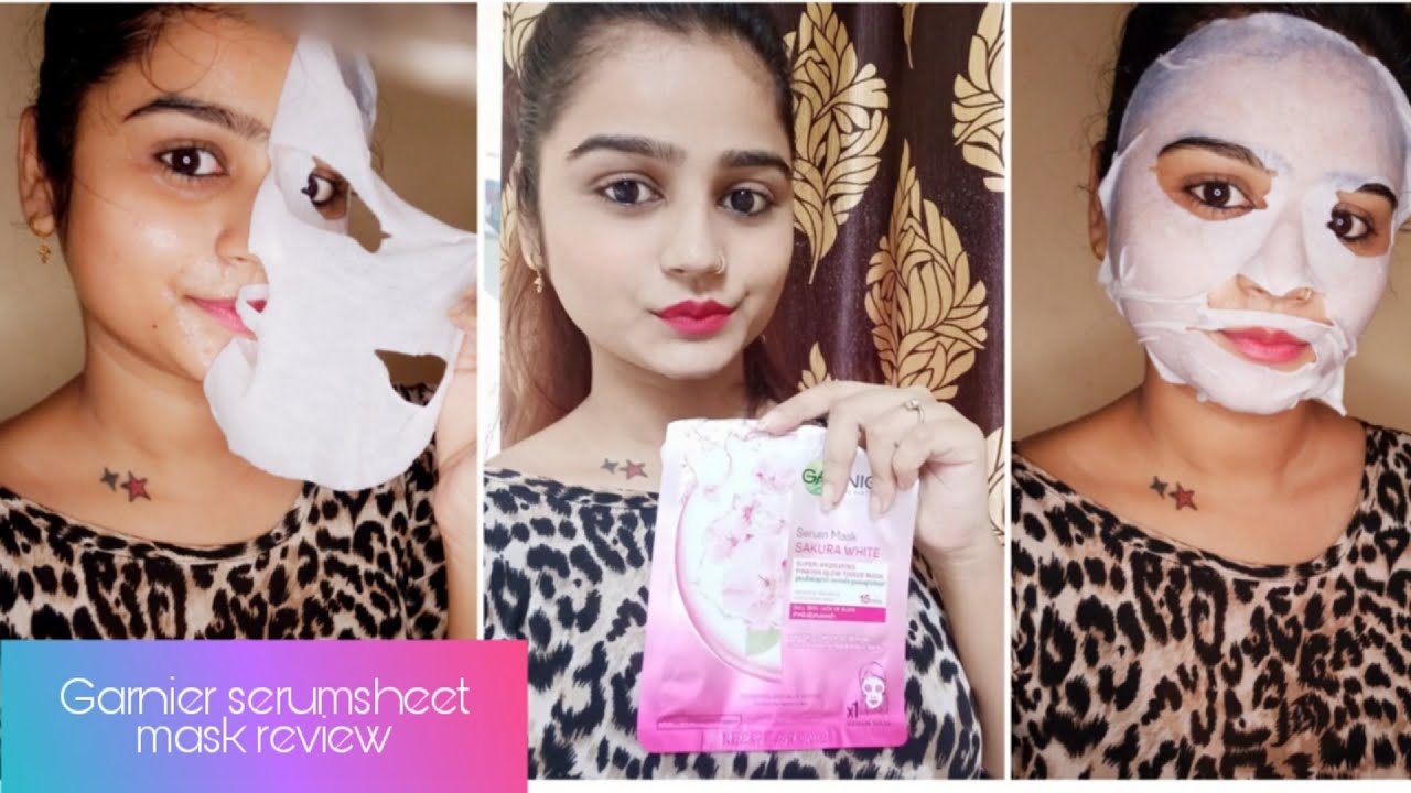Garnier sakura white serum sheet mask review|| Demonstrate ||MISS ELEGANT