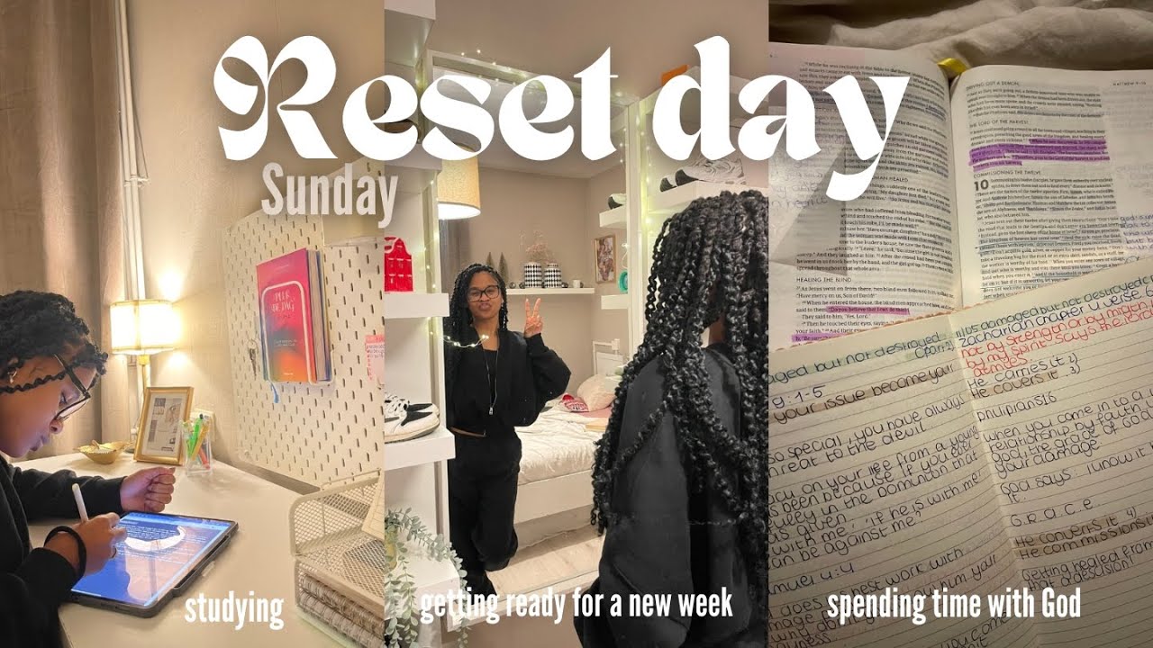 MY SUNDAY RESET DAY | huiswerk maken, tijd maken voor God en opruimen!