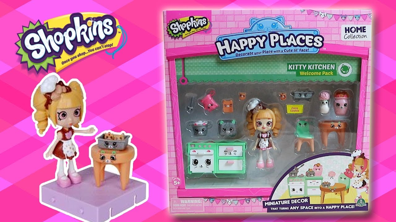 SHOPKINS HAPPY PLACES - KITTY KITCHEN WELCOME PACK | Little Kelly & Friends ToysReview for Kids