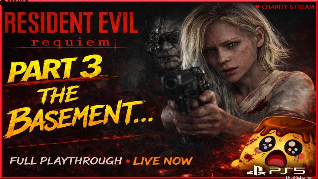 Resident Evil Requiem Part 3 LIVE – Rhodes Hill Basement Descent | Red Cross Charity Stream
