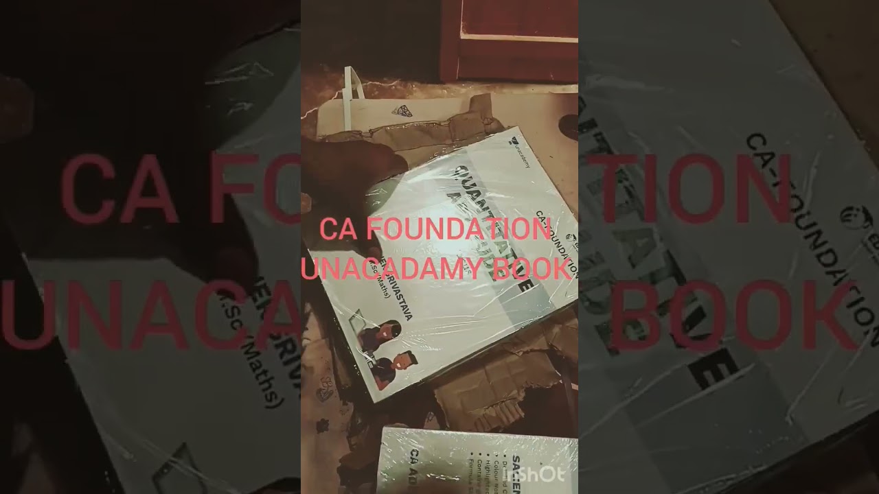 CA FOUNDATION BOOK UNACADEMY UNBOXING