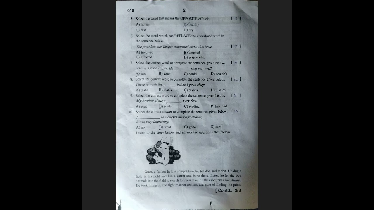 AP SA2 5th class English key paper 2023 || Rajesh tv