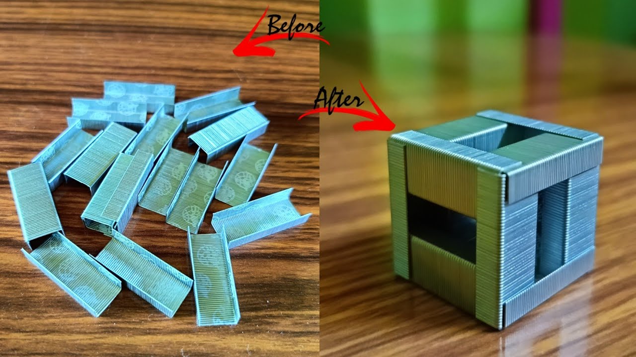 How To Make Stapler Pin Cube