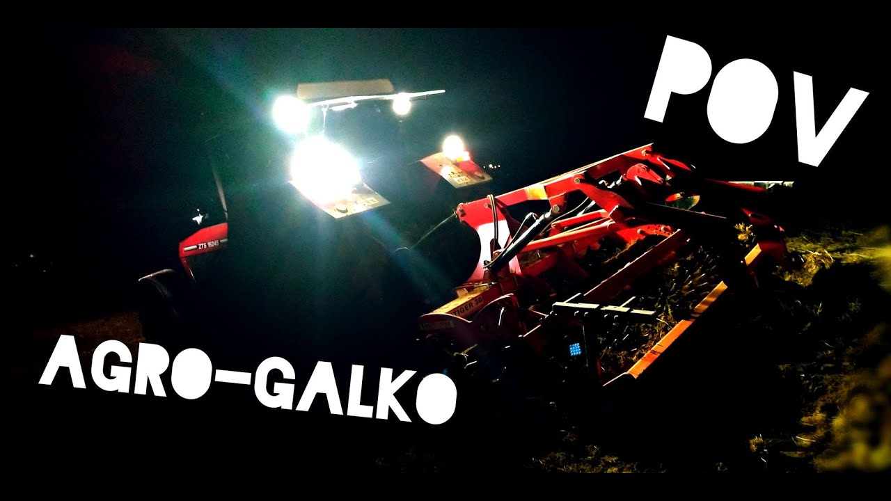 ZTS 16245/Nočné diskovanie!! ENGINE SOUND /Talerzowanie w nocy!/ driver view [POV] *Agro-Galko*