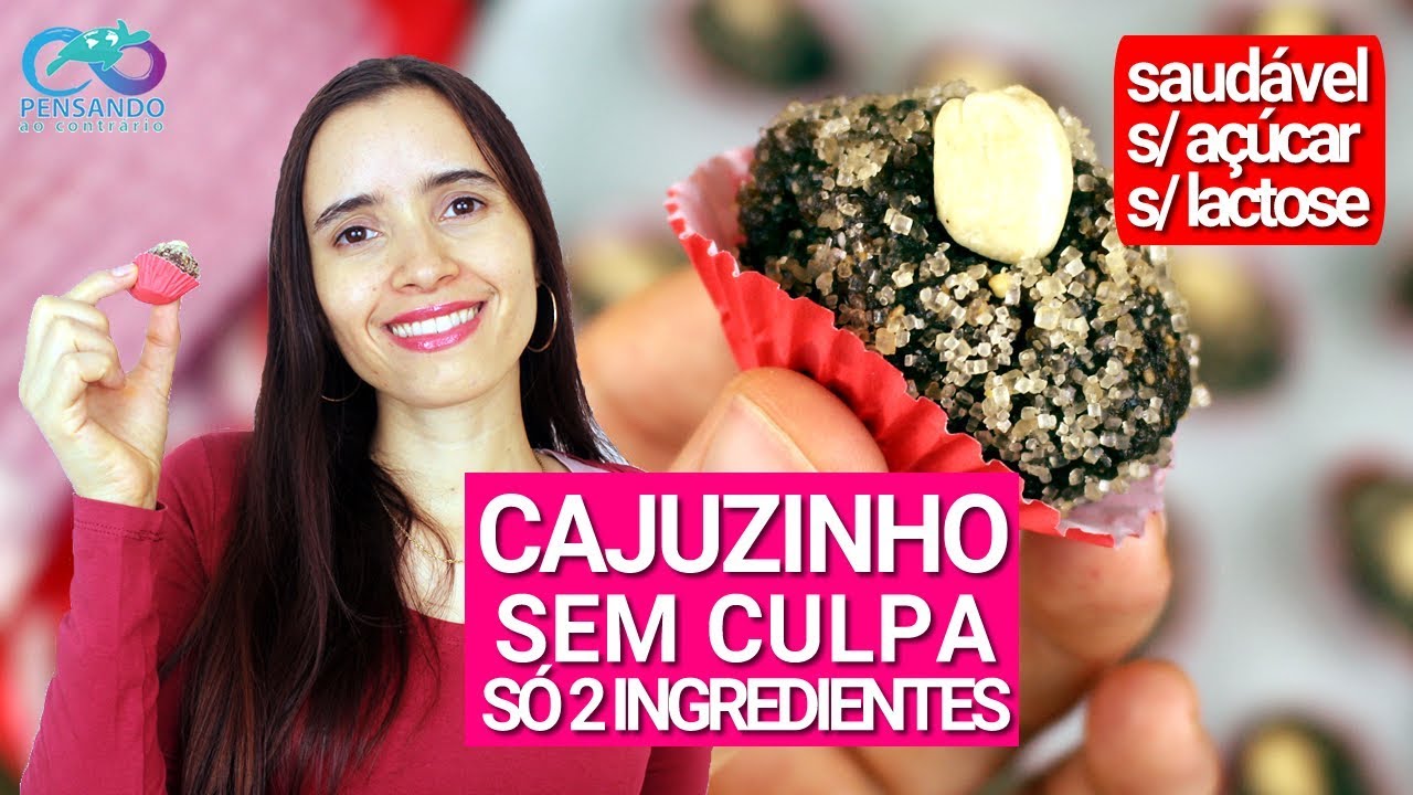 Cajuzinho sem culpa SUPER FÁCIL | SÓ 2 INGREDIENTES E SEM leite condensado, açúcar e lactose