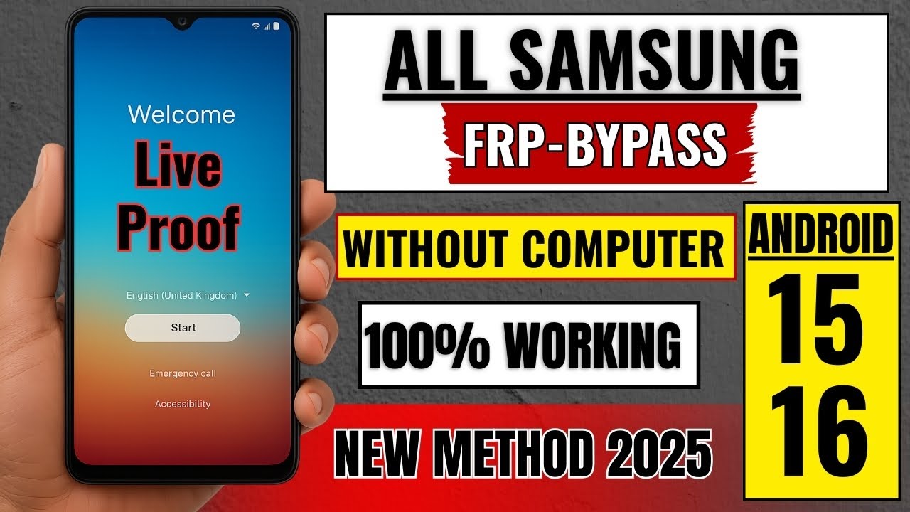 🔐 Samsung FRP Bypass 2025 &mdash; Latest Working Method | Android 15&rarr;16 | No PC | Step-by-Step 📘