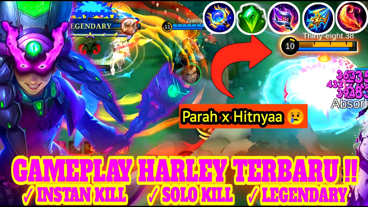 MENGERIKANN!! 18 KILL PAKAI BUILD INI AUTO MASIVE DAMAGE 100% SAKITT PARAHH #harley #mobilelegends
