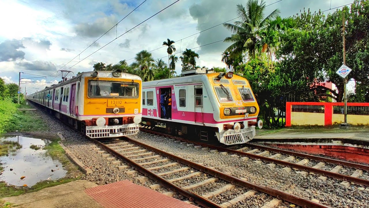 Old vs New Generation EMU Local Train  Arriving & Departing