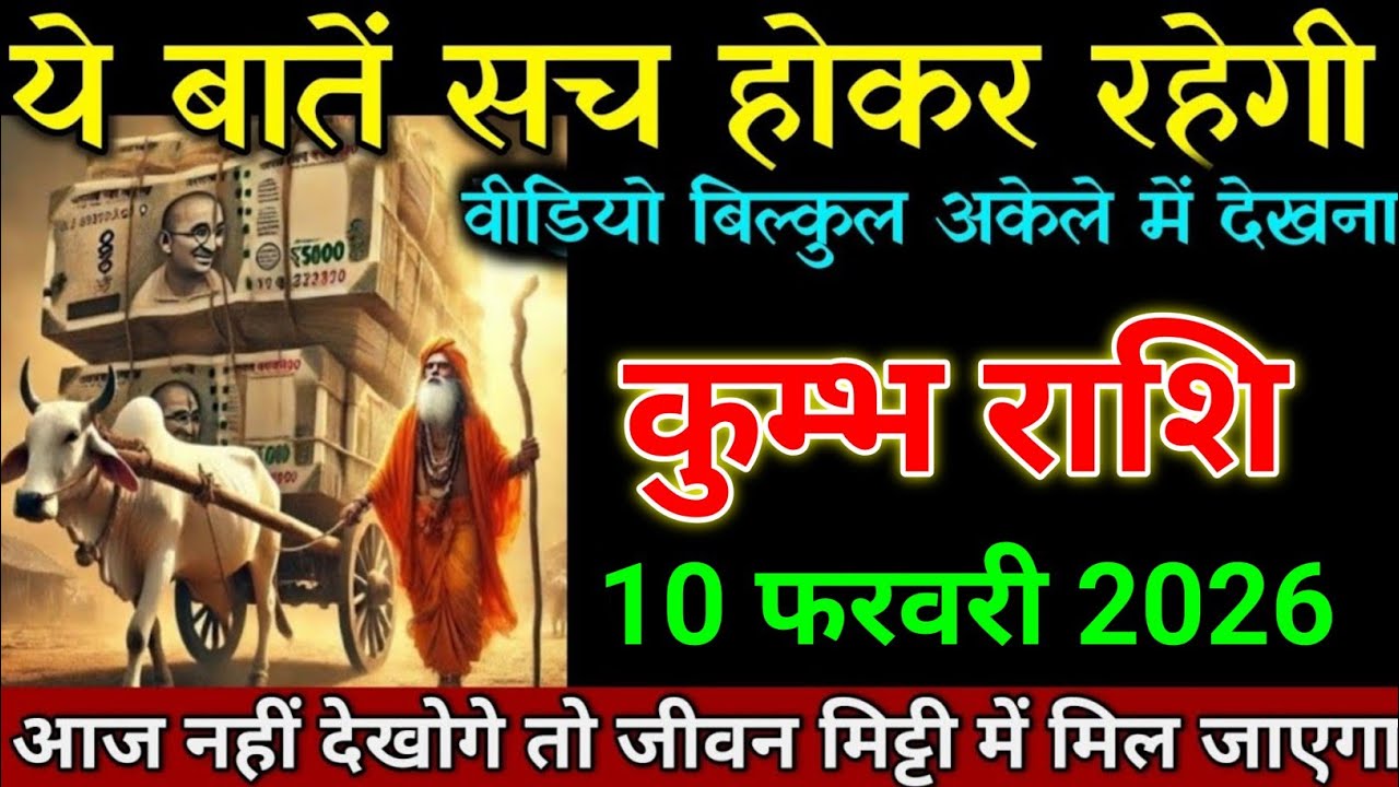 कुम्भ राशि 02 फरवरी 2026 ये बातें सच होकर रहेगी वीडियो बिल्कुल अकेले मत देखना। Kumbh Rashi 