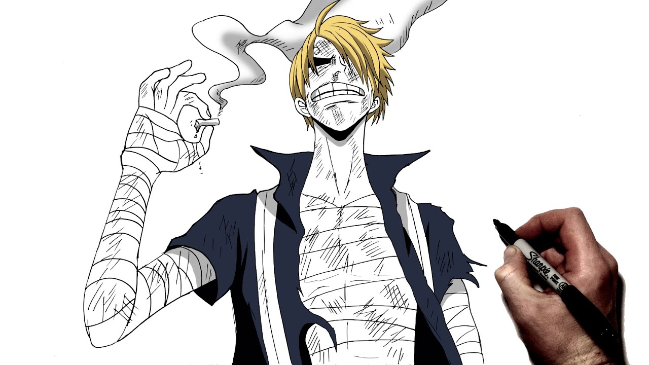 Как нарисовать Санджи (Мне нужен был свет) | Пошаговое руководство | One Piece
