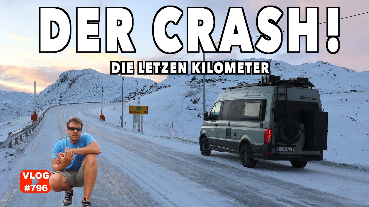 #796 Heftiger Crash auf der Fahrt zum Nordkapp! | Eisglatt, Essenseinladung & Polarlichter