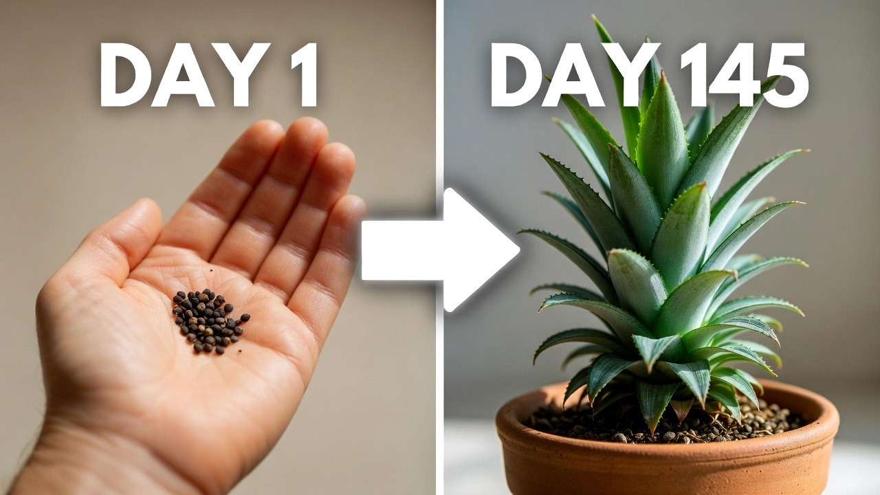Pineapple Growing Time Lapse – 145 Days in 3 Minutes!