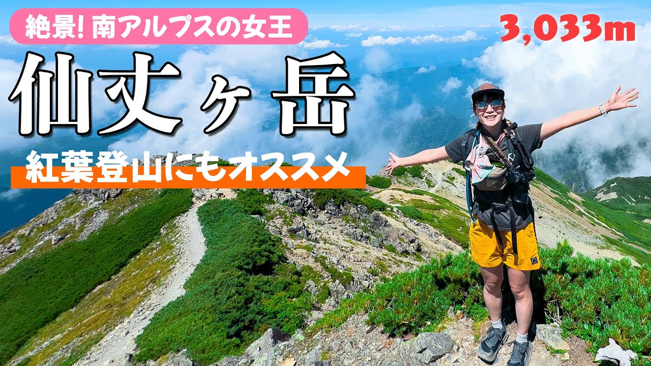 【南ア｜仙丈ヶ岳】南アルプスの女王、仙丈ヶ岳を日帰り登山！雲の合間に広がる絶景に感動！ #仙丈ヶ岳 #登山 #南アルプス