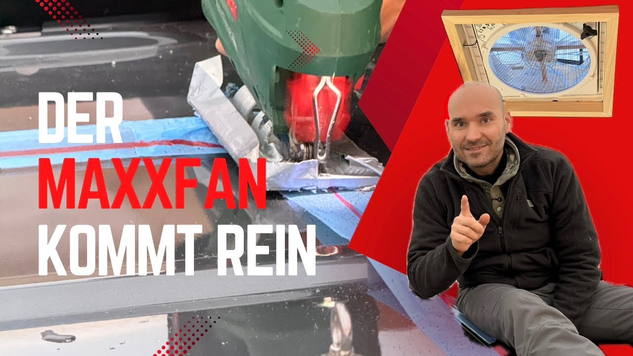 Maxxfan Deluxe im MAN TGE / Crafter – kompletter Einbau im Dach inkl. Adapterrahmen