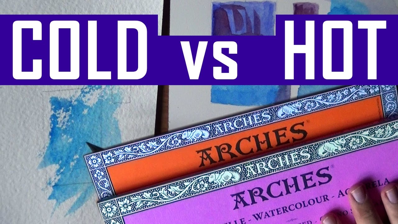 Watercolor Paper - Arches Rough VS Hot Pressed (Arches Hot Press Review & Demo) - Tools #3