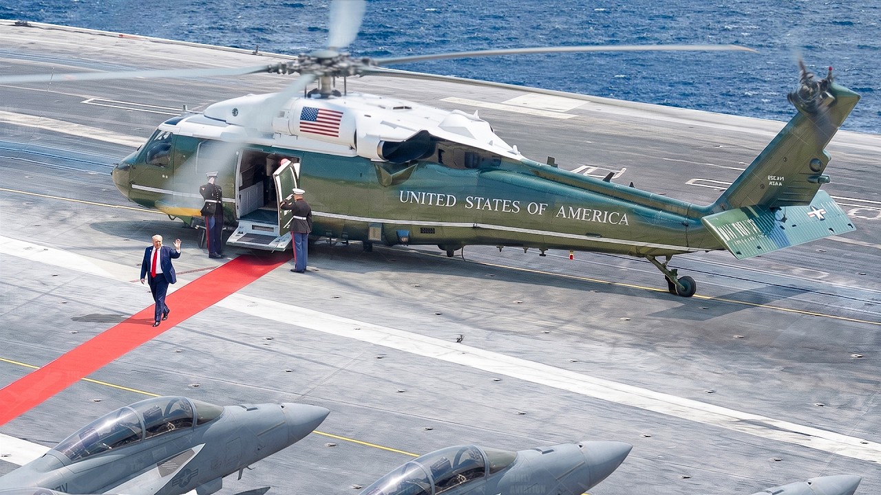 President Trump Visits the World&rsquo;s Largest Aircraft Carrier Ever Built
