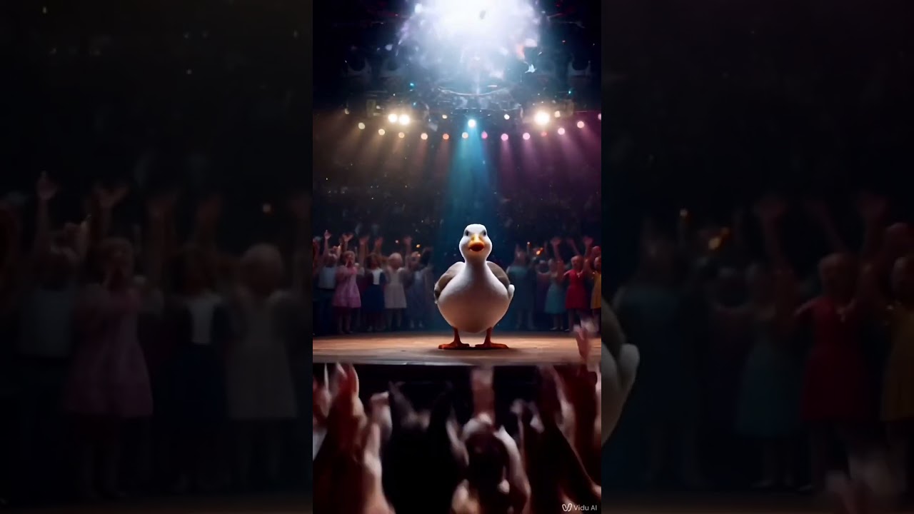 Quacking on stage! 