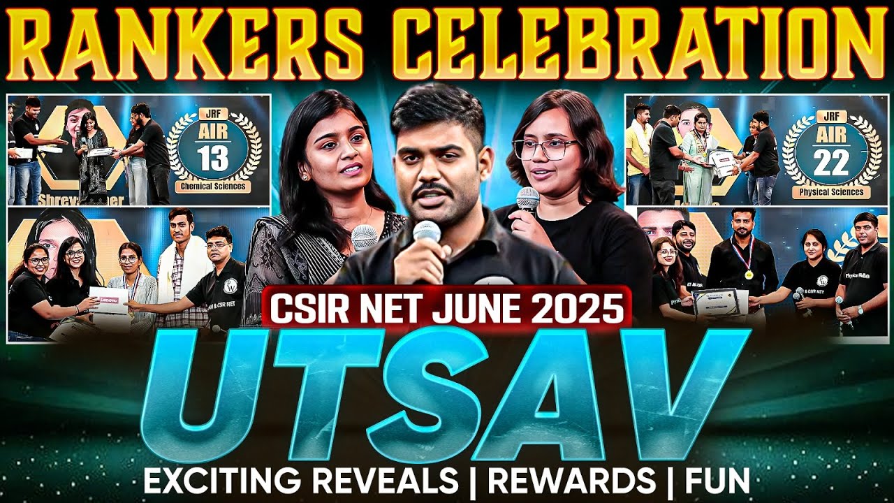 🎉 CSIR NET June 2025 Rankers Celebration | CSIR NET 2025 Topper Celebration | UTSAV Event Highlights