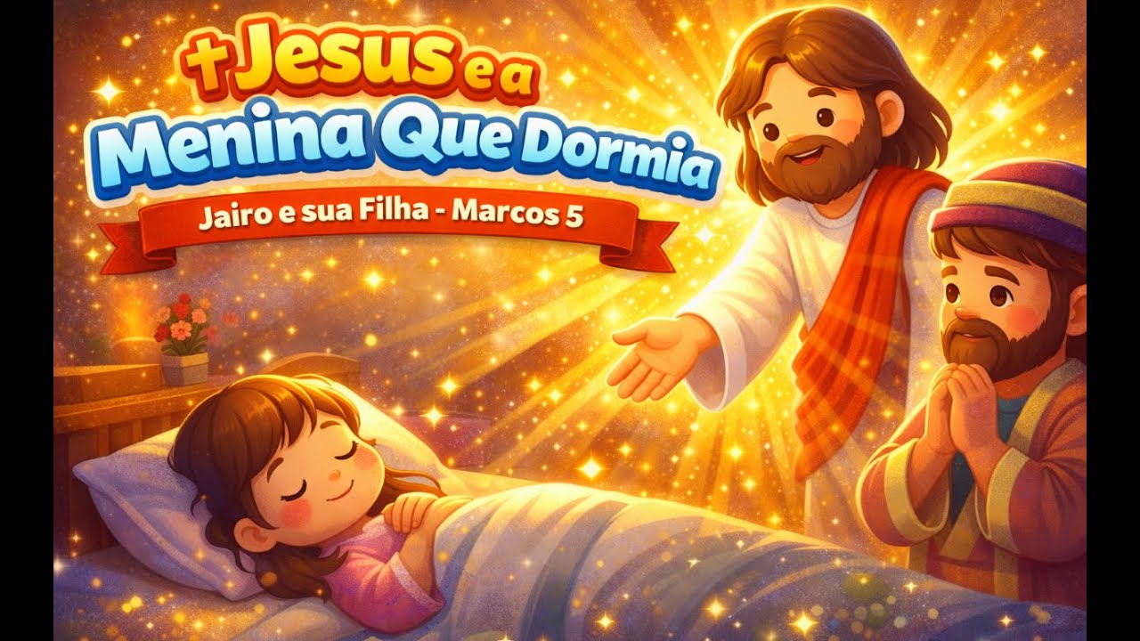 ✝️ Jesus e a Menina que Dormia   (Baseada em Marcos 5:21–43) Jairo e sua Filha