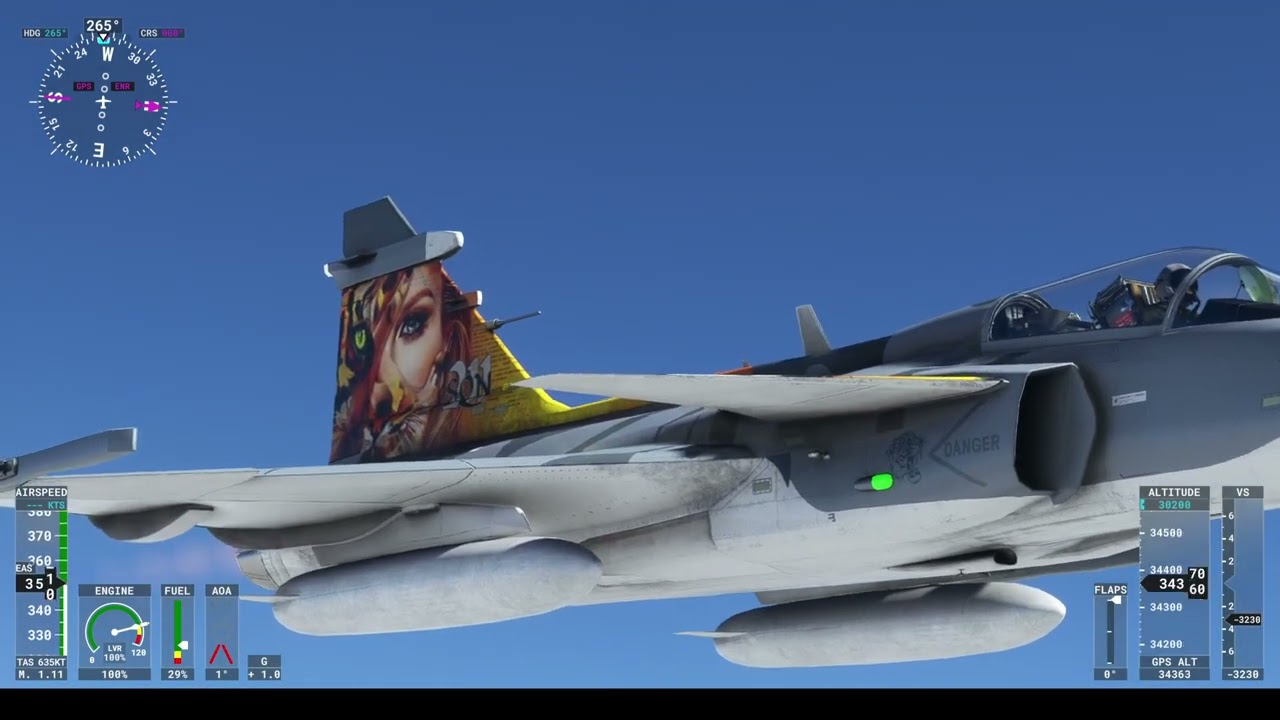 Rainy flight from Sliač to Malacky with G39 Griffin (Saab JAS-39 Gripen) MSFS 2020