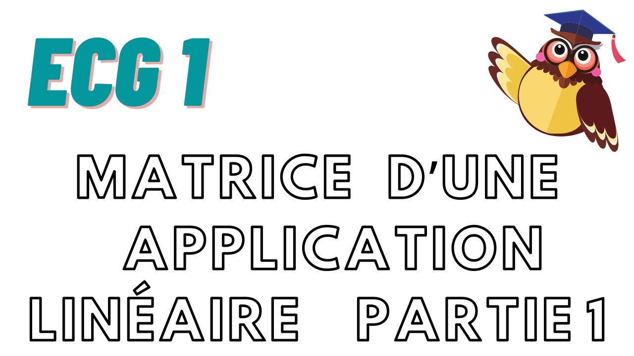 Matrice d'une Application Linéaire - Partie 1 - Cours ECG Maths APPRO/Maths APPLI