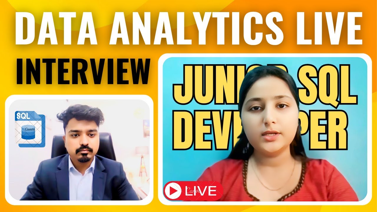 Data Analyst Live Mock Interview | Junior SQL Developer 2024 | Data Analytics Interview Questions